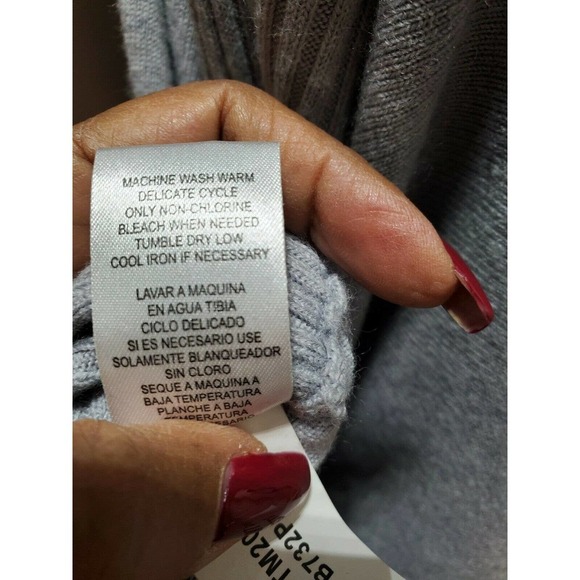 To the Max Women's Gray 100% Acrylic Long Sleeve Open Front Cardigan Sweater XL - Picture 10 of 10